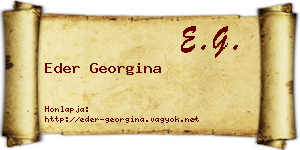Eder Georgina névjegykártya